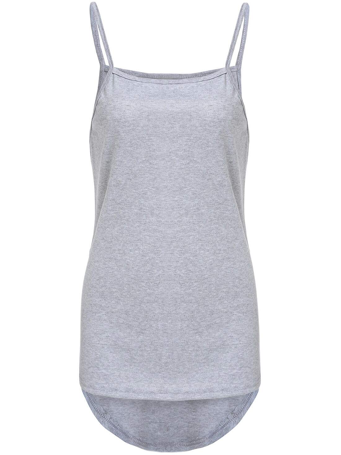 Spaghetti Strap High Low Cami TopFor Womenromwe