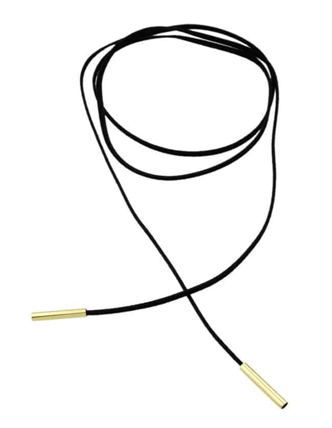 Black Pu Leather Choker Necklace