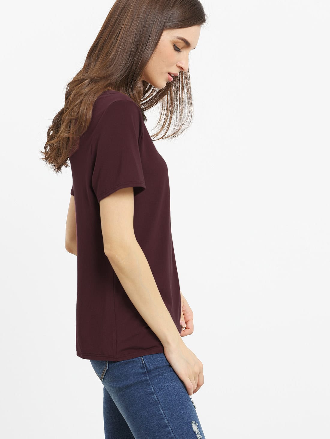 criss cross front tee