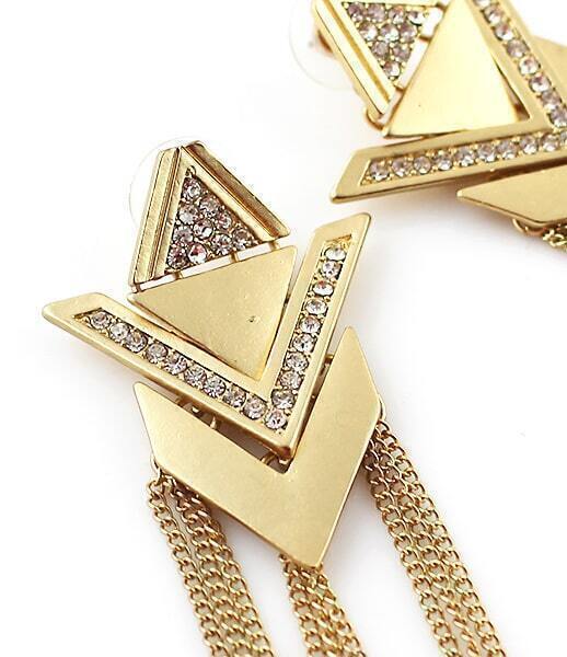 triangle tasseled earring triangle tasseled earring