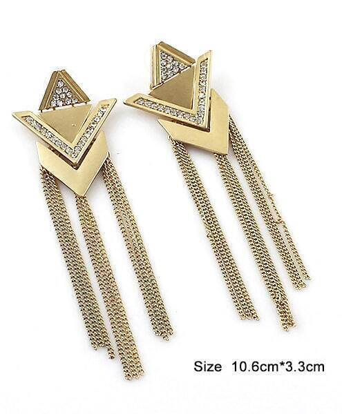 triangle tasseled earring triangle tasseled earring