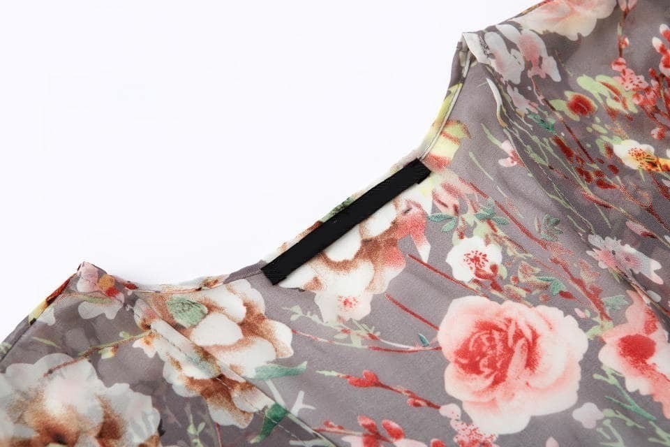 Tassel Floral Print Purple KimonoFor Womenromwe