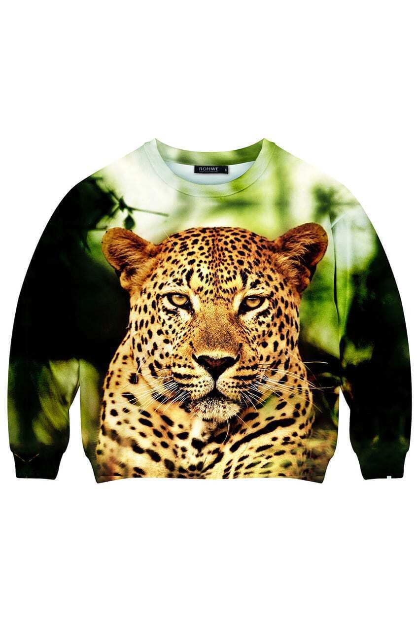 This Is Print The Cute Leopard Print Sweatshirt