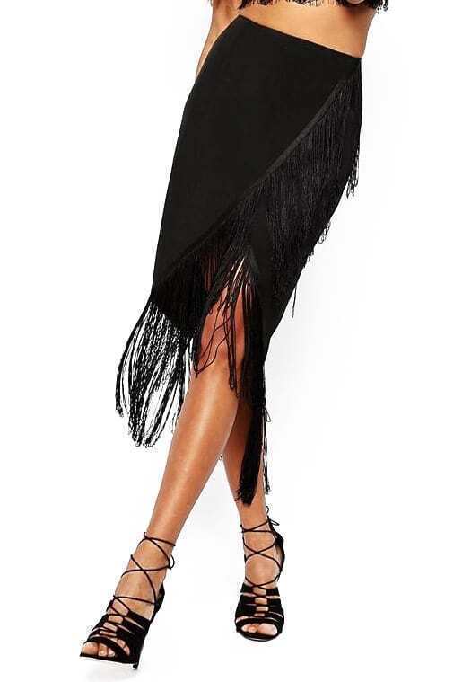 With Tassel Wraped Skirt