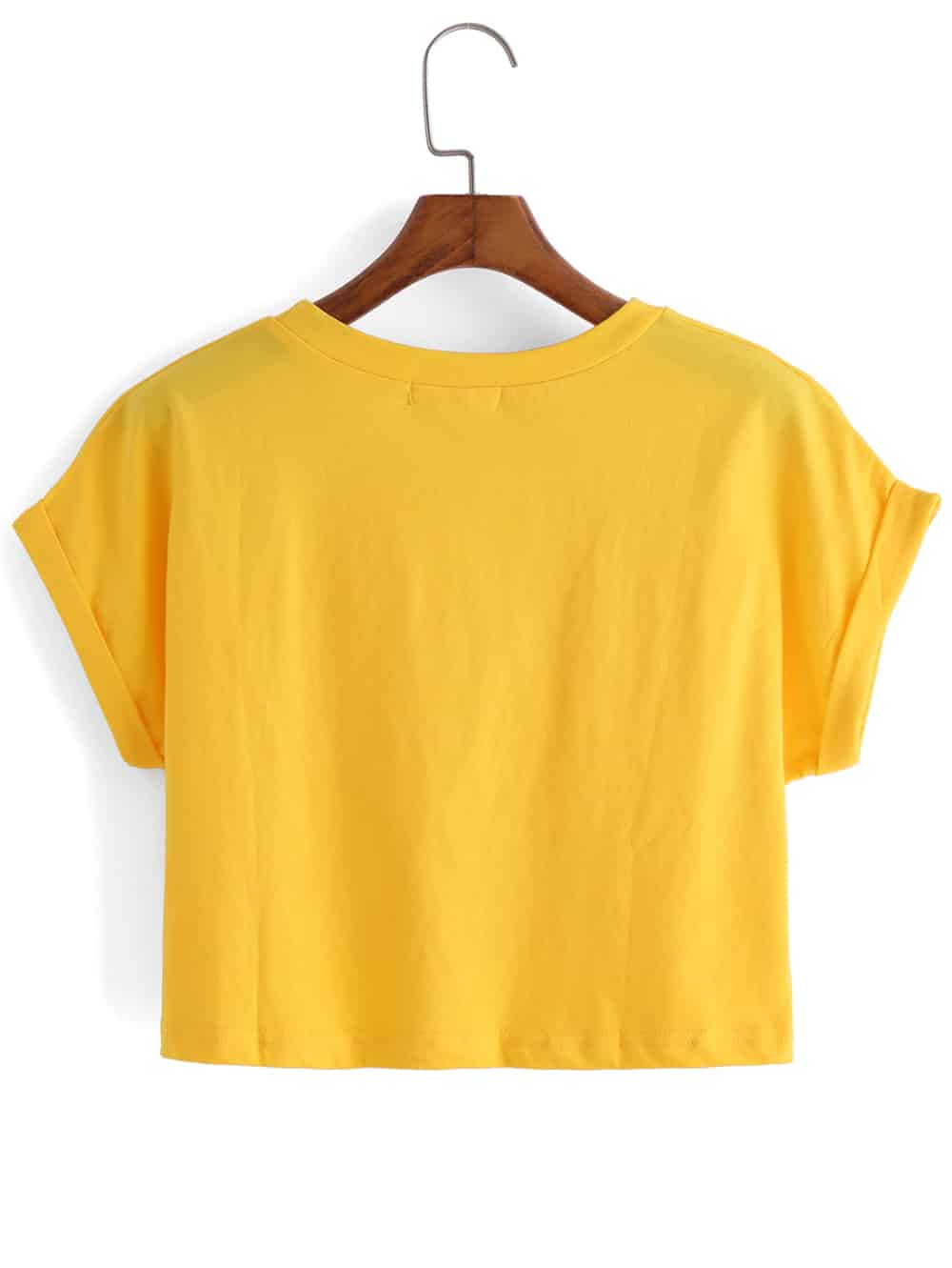yellow cropped tshirt
