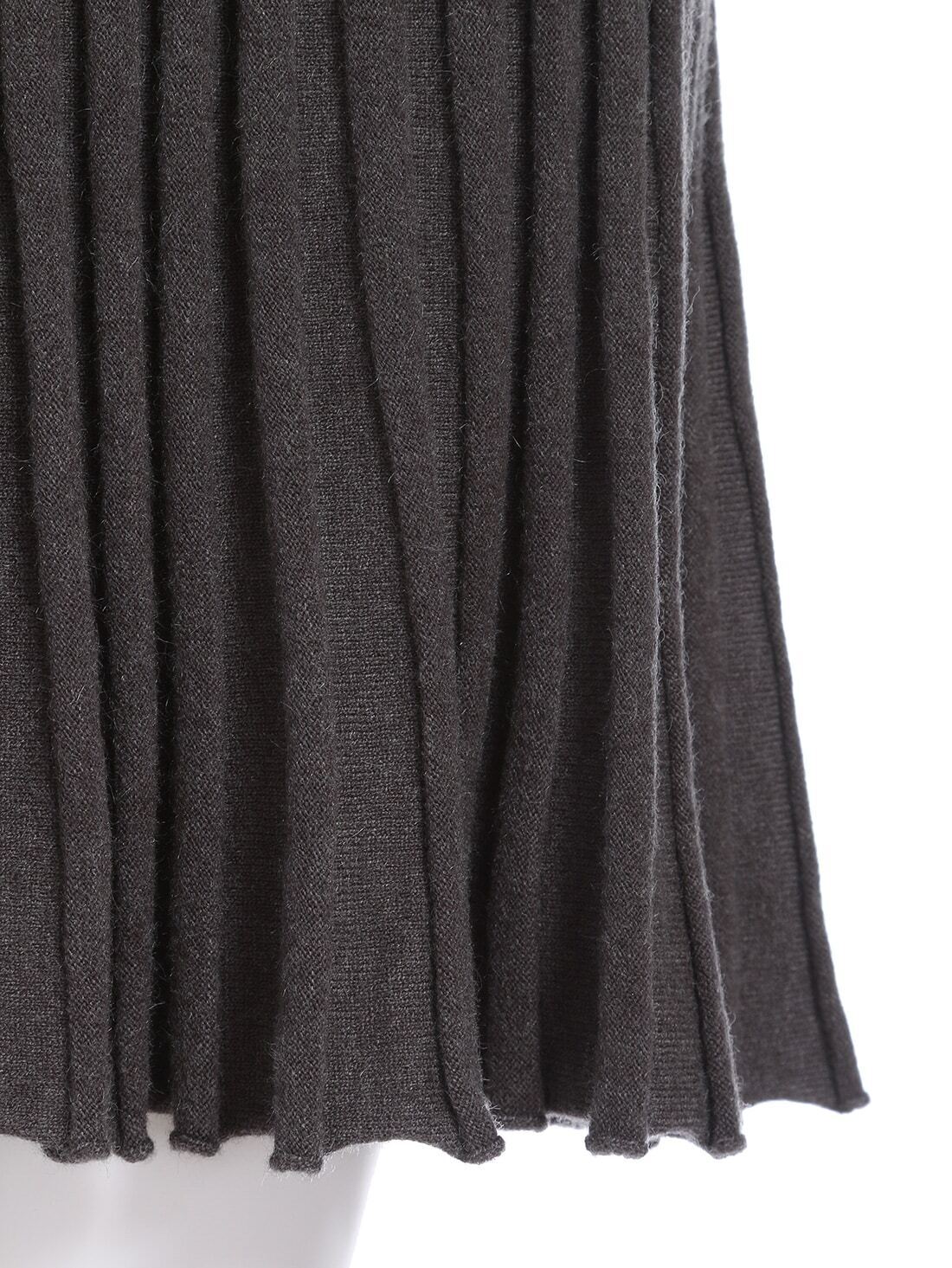 Knit Pleated Grey Skirt