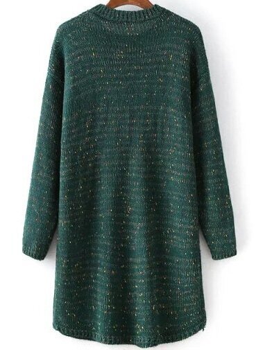 dark green sweater dress