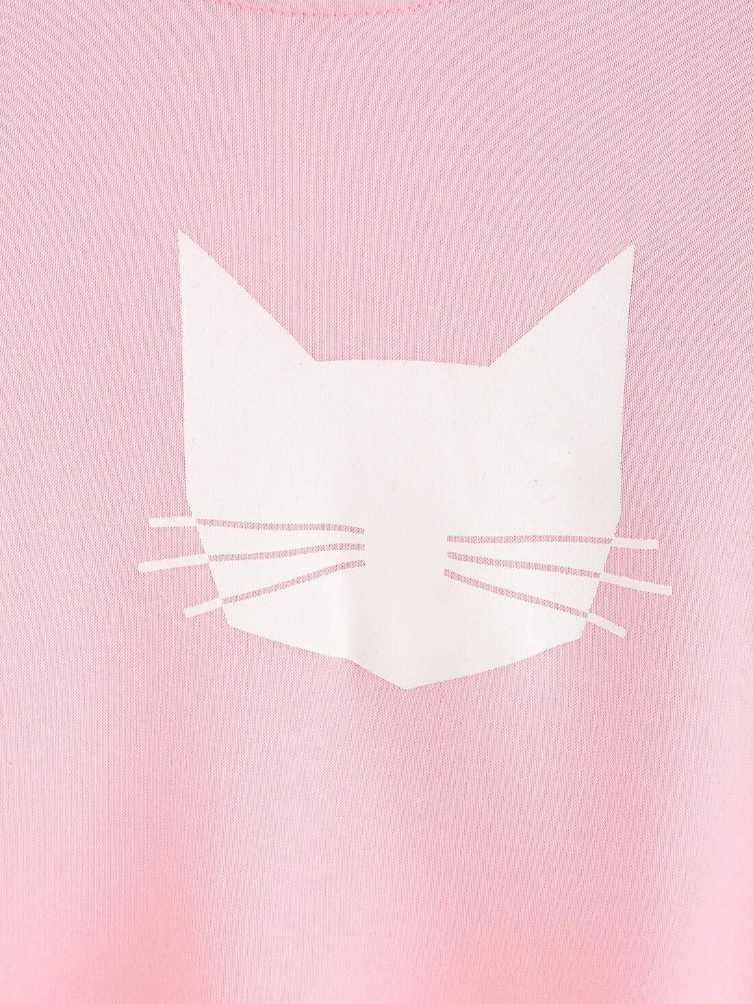 Raglan Sleeve Cat Print Sweatshirt