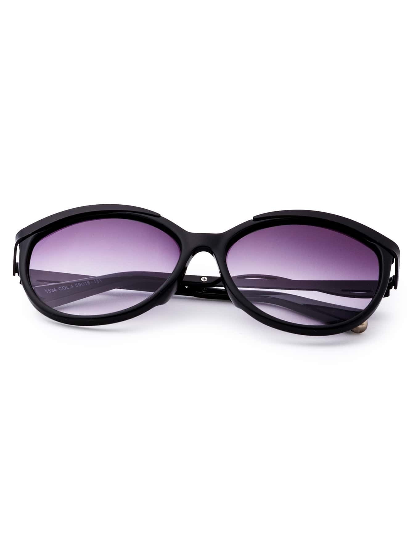 Black Frame Purple Lenses Sunglasses