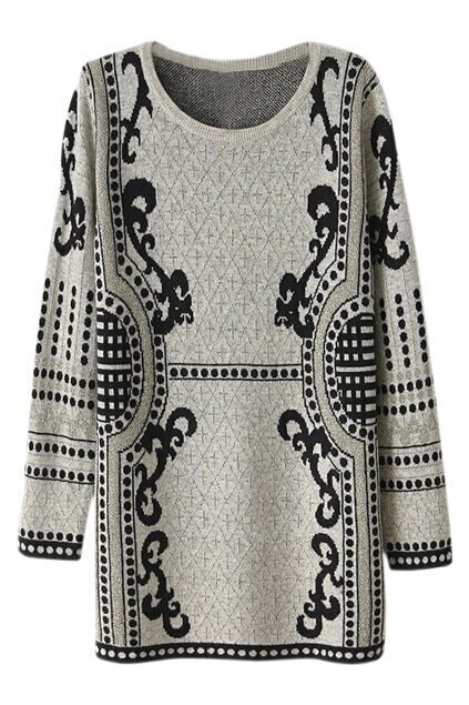 grey embroidered jumper