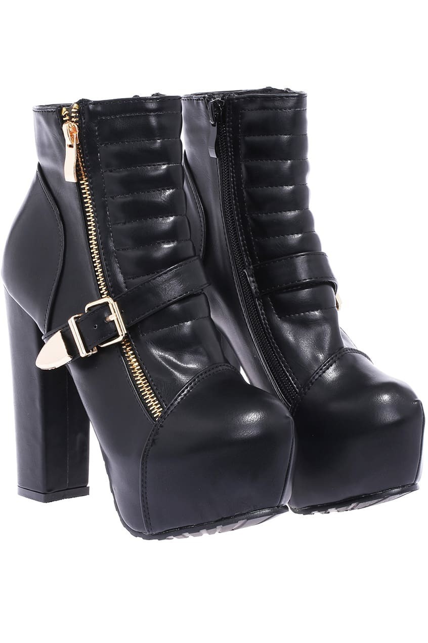 embellished black boots
