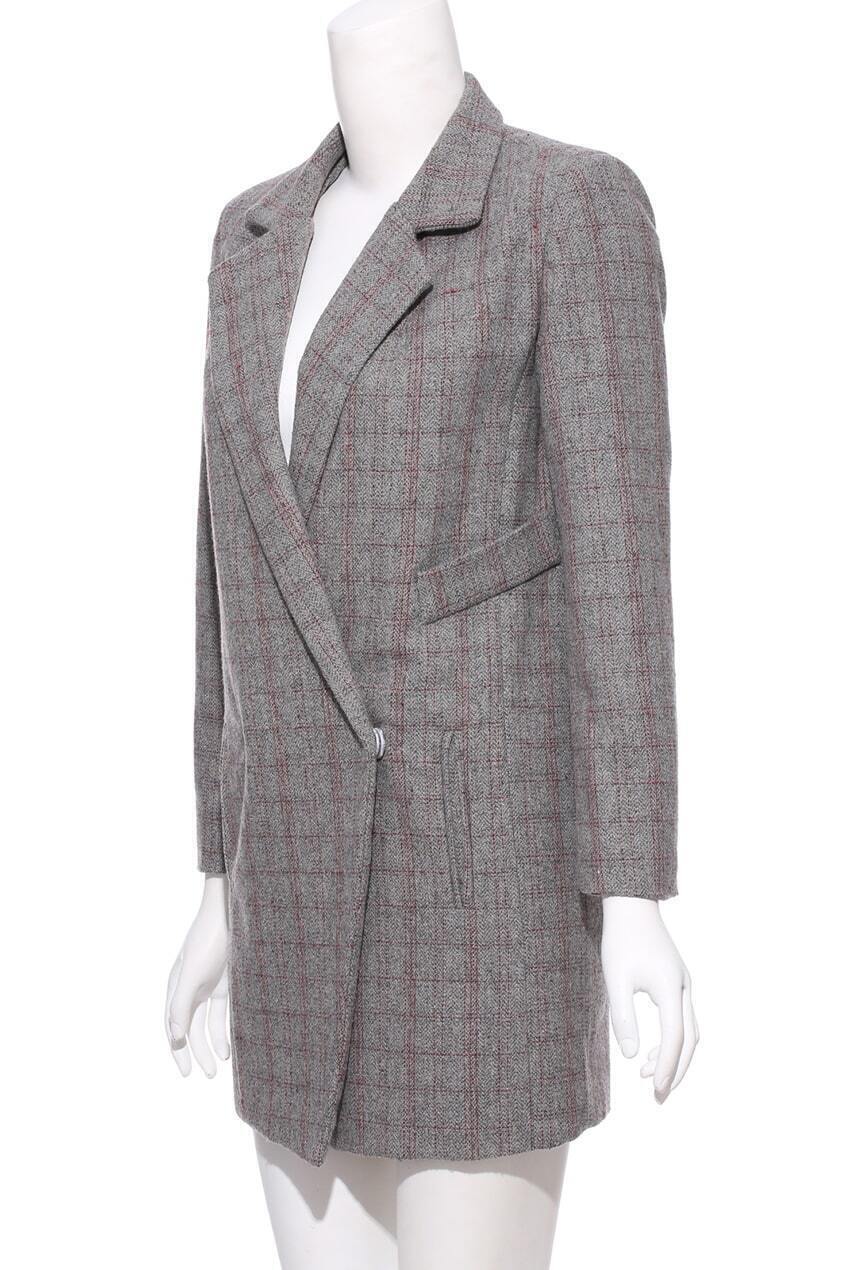 British Plaid CoatGreyFor Womenromwe