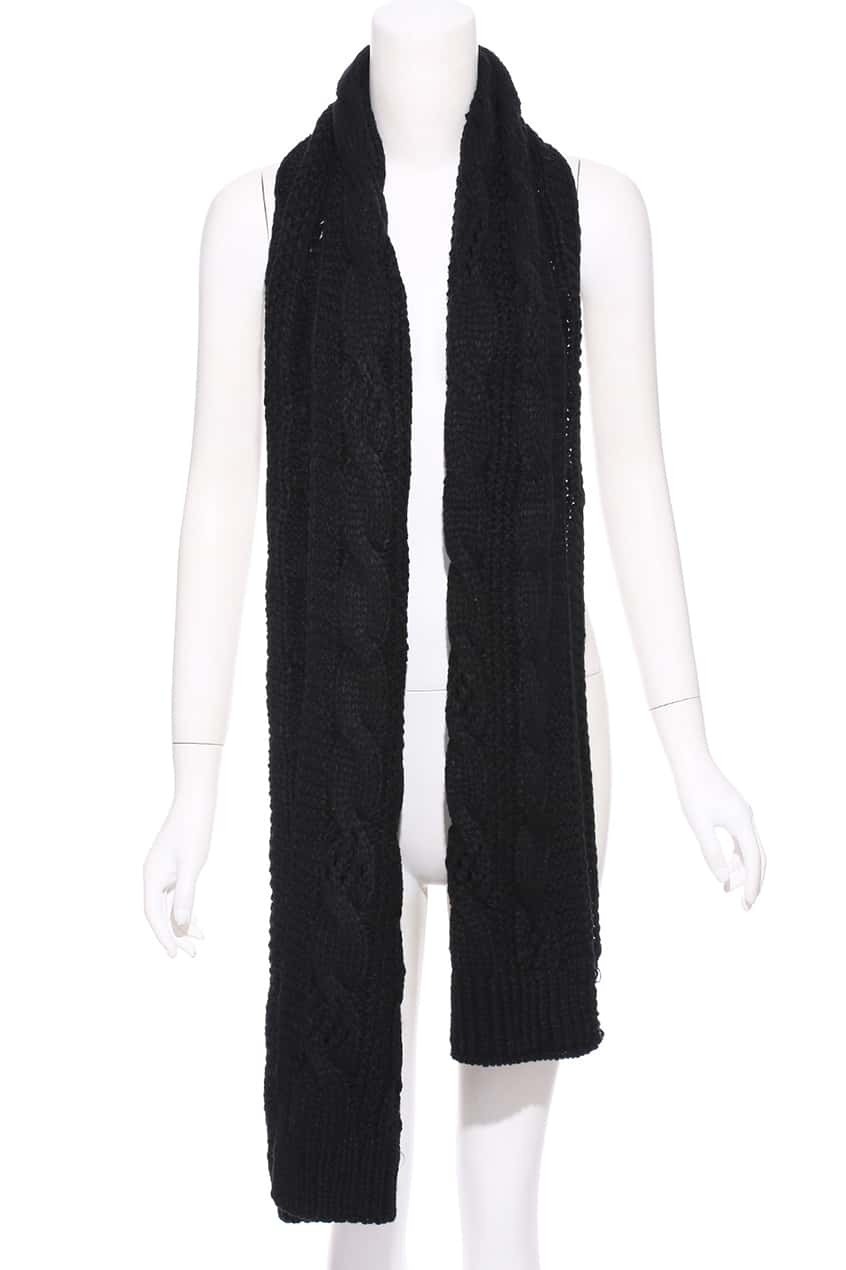 CableKnit ScarfBlackFor Womenromwe