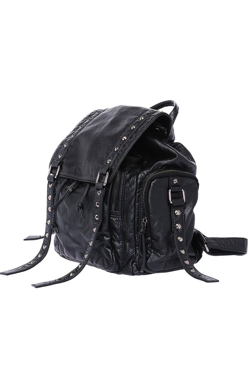Rivet Black BackpackFor Womenromwe