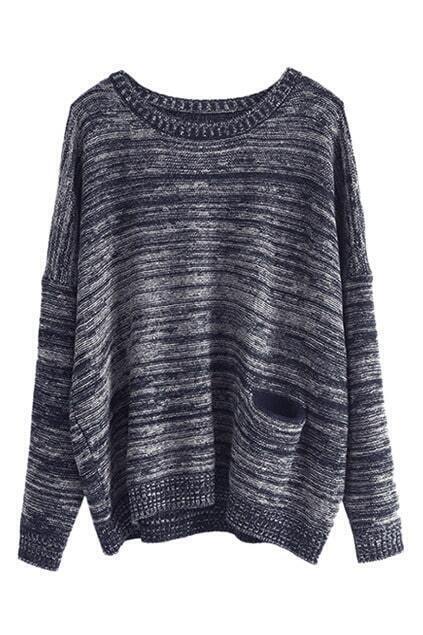 Pocketed Batwing Loose Jumper