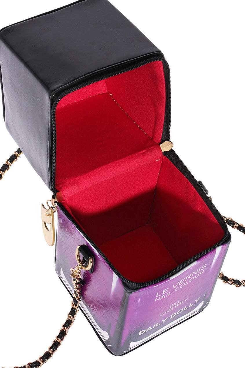 Nail Polish Shaped Purple BagFor Womenromwe