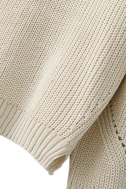 cream side split jumper