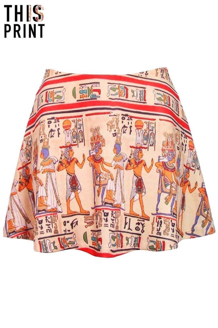 This Is Print Egyptian Print SkirtFor Womenromwe