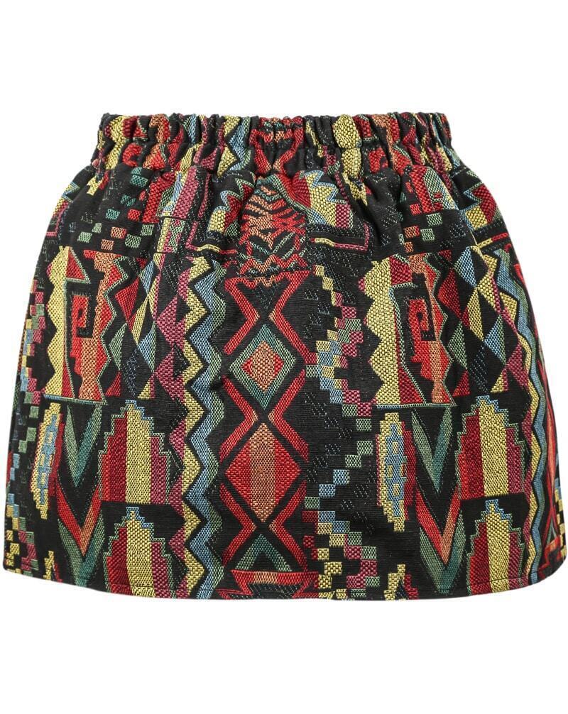 Tribal Print Flare SkirtFor Womenromwe