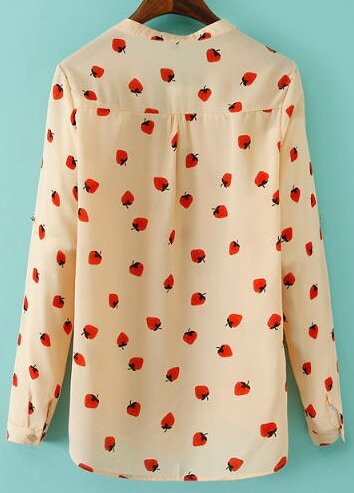 strawberry blouse romwe