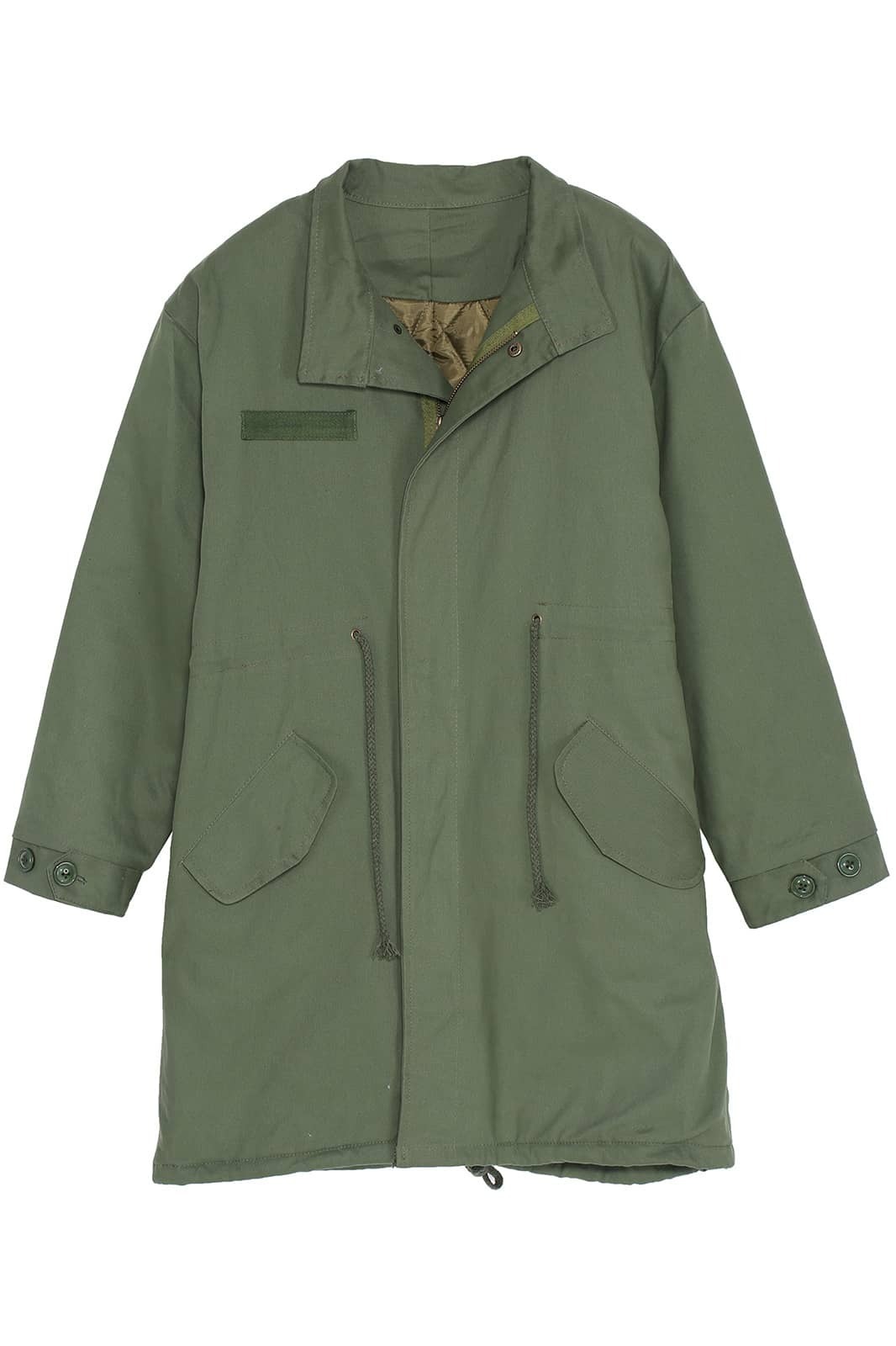 Military Green Coat with Letter Print BackFor Womenromwe