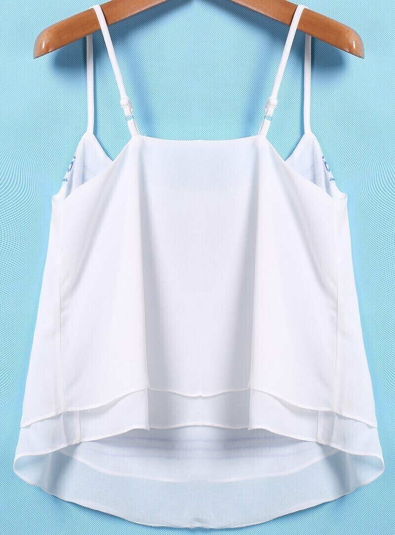 white spaghetti strap vest