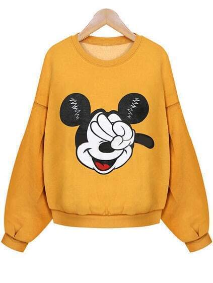 sweat-shirt court imprimé Mickey  photos