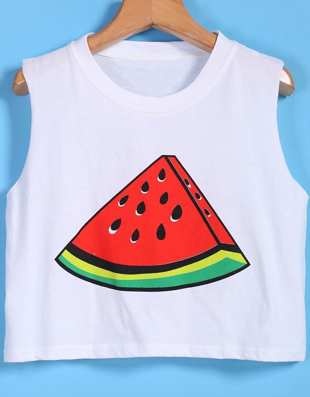 Watermelon Print Crop Tank TopFor Women-romwe