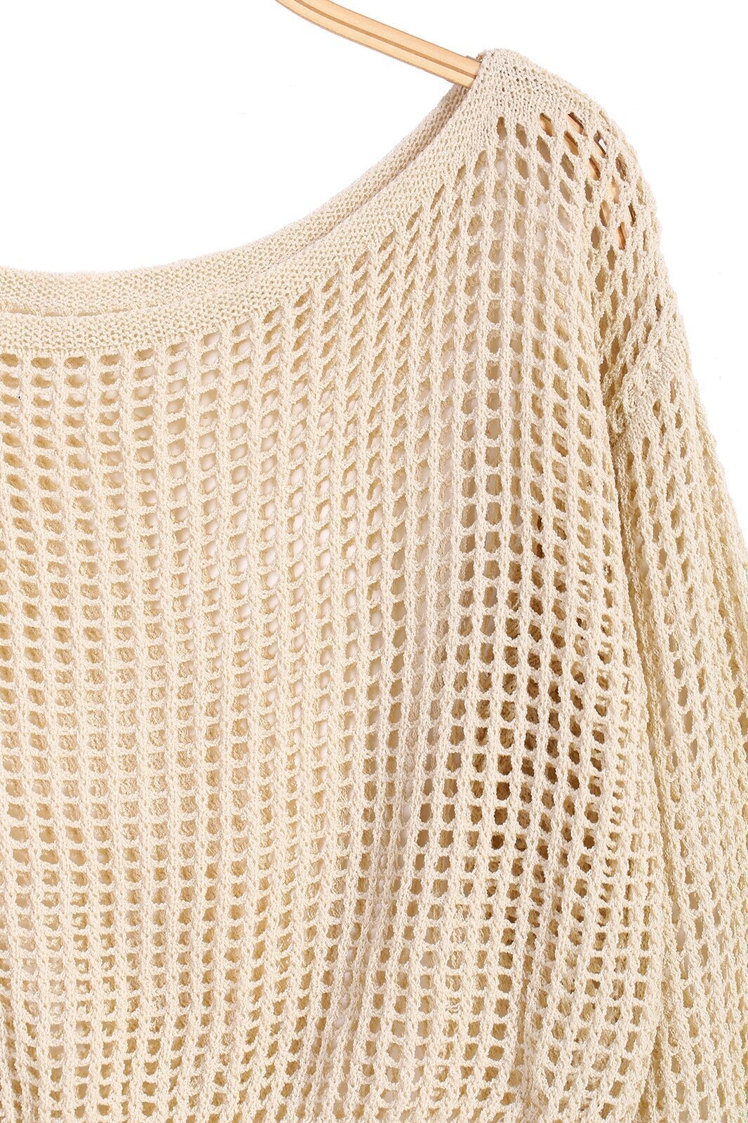 Hollow Knit Crop SweaterFor Womenromwe