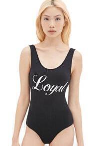 Loyal Print Skinny Elastic Jumpsuit
