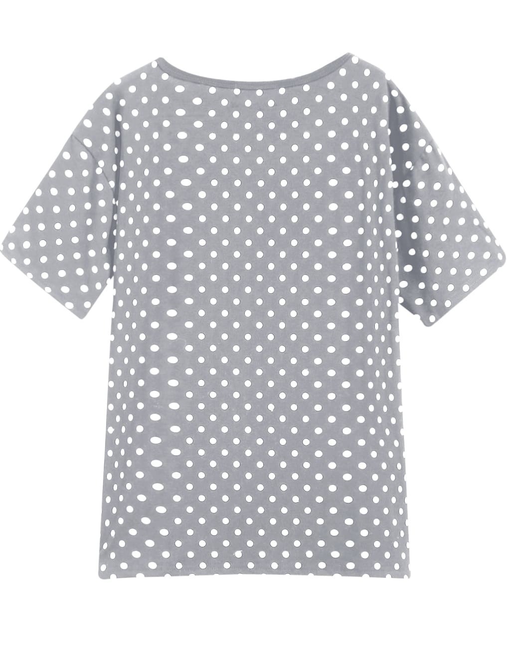 grey short sleeve shirt women
