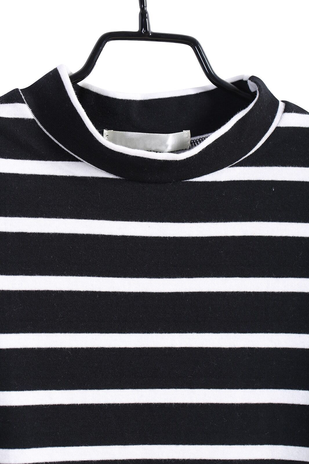 Stand Collar Sleeveless Striped Black TShirtFor Womenromwe