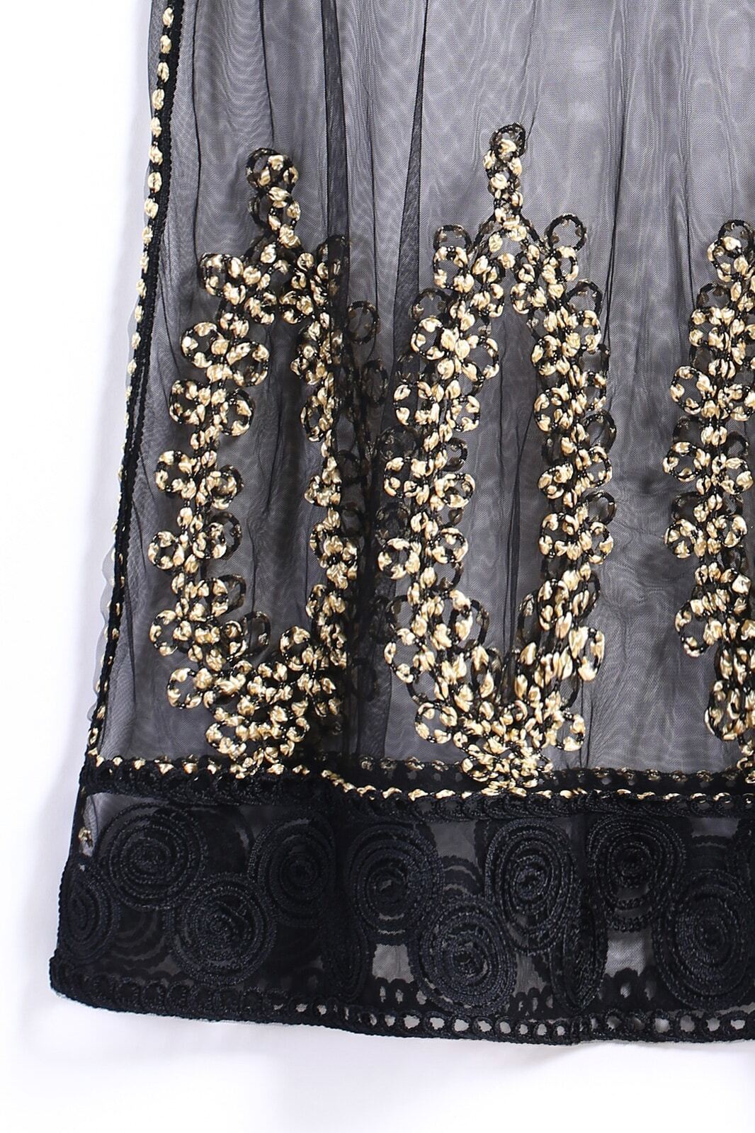 Round Neck Sheer Mesh Embroidered Tank TopFor Womenromwe