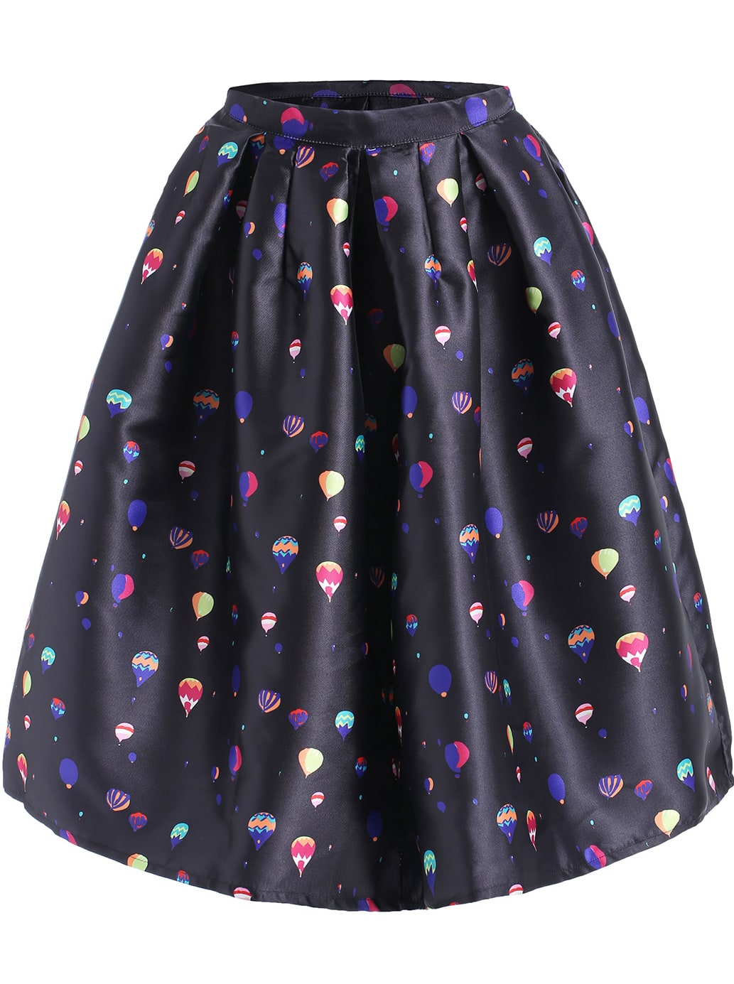 Balloon Print Flare SkirtFor Womenromwe