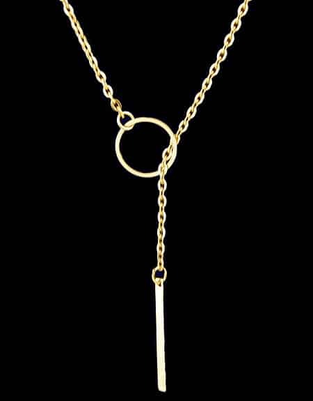 Gold Hole In One Necklace