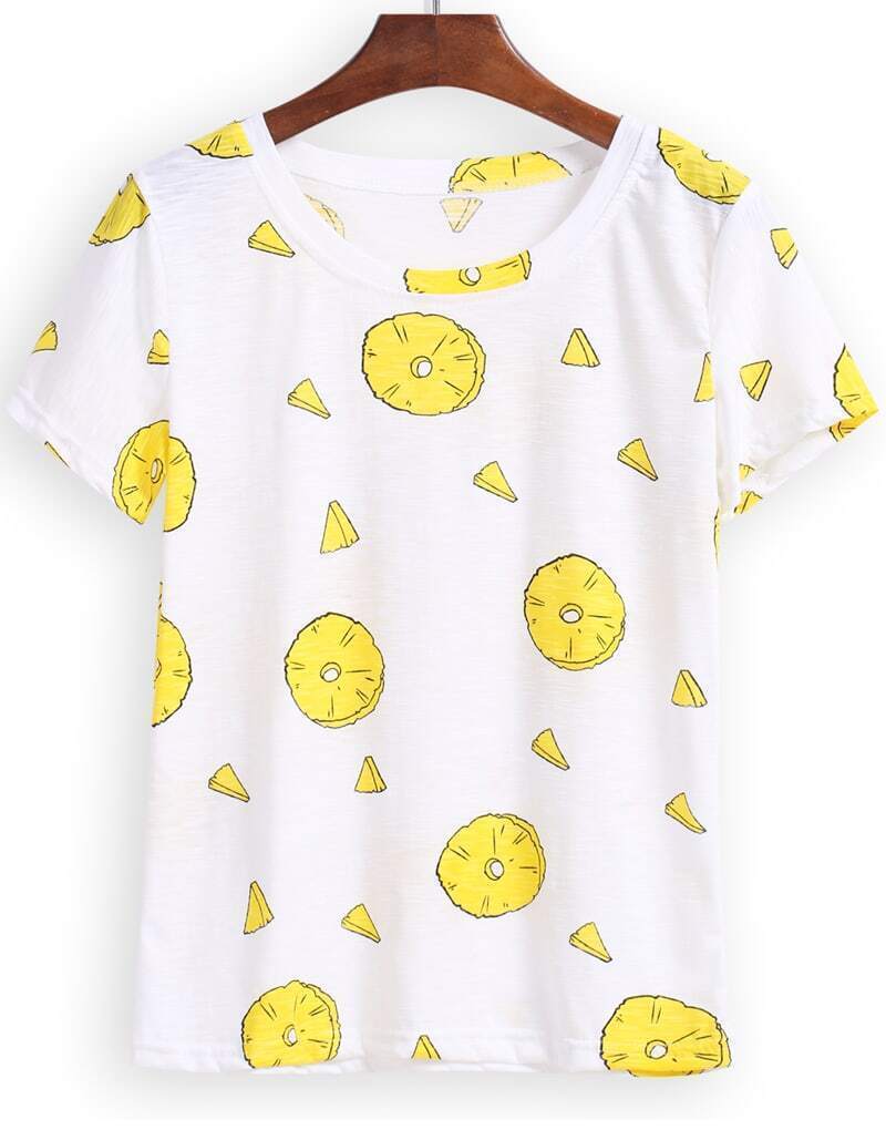 Round Neck Cookie Print TshirtFor Womenromwe