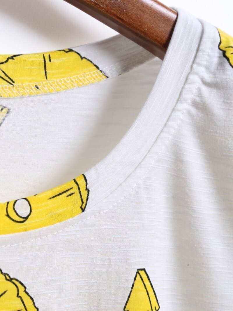 Round Neck Cookie Print TshirtFor Womenromwe