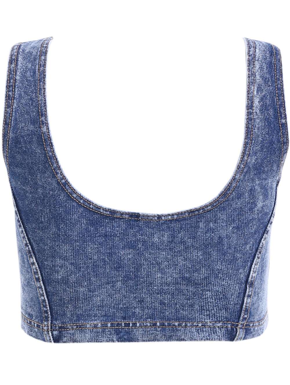 Scoop Neck Crop Denim Tank TopFor Womenromwe