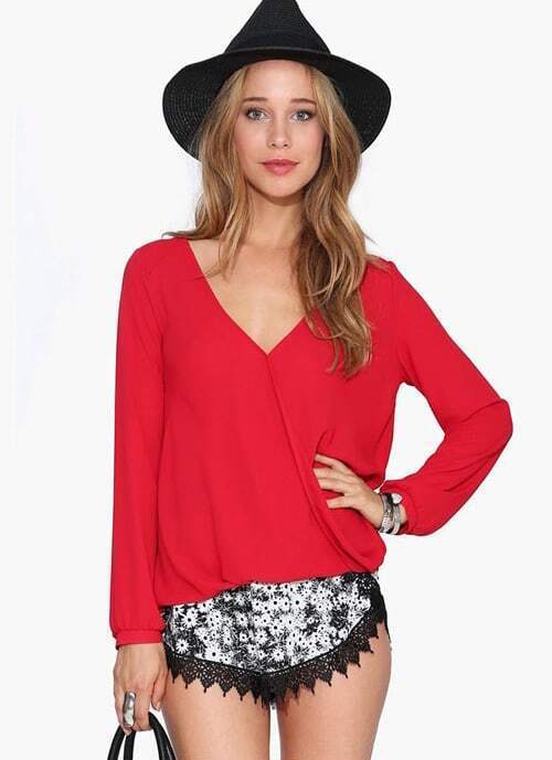 loose red shirt