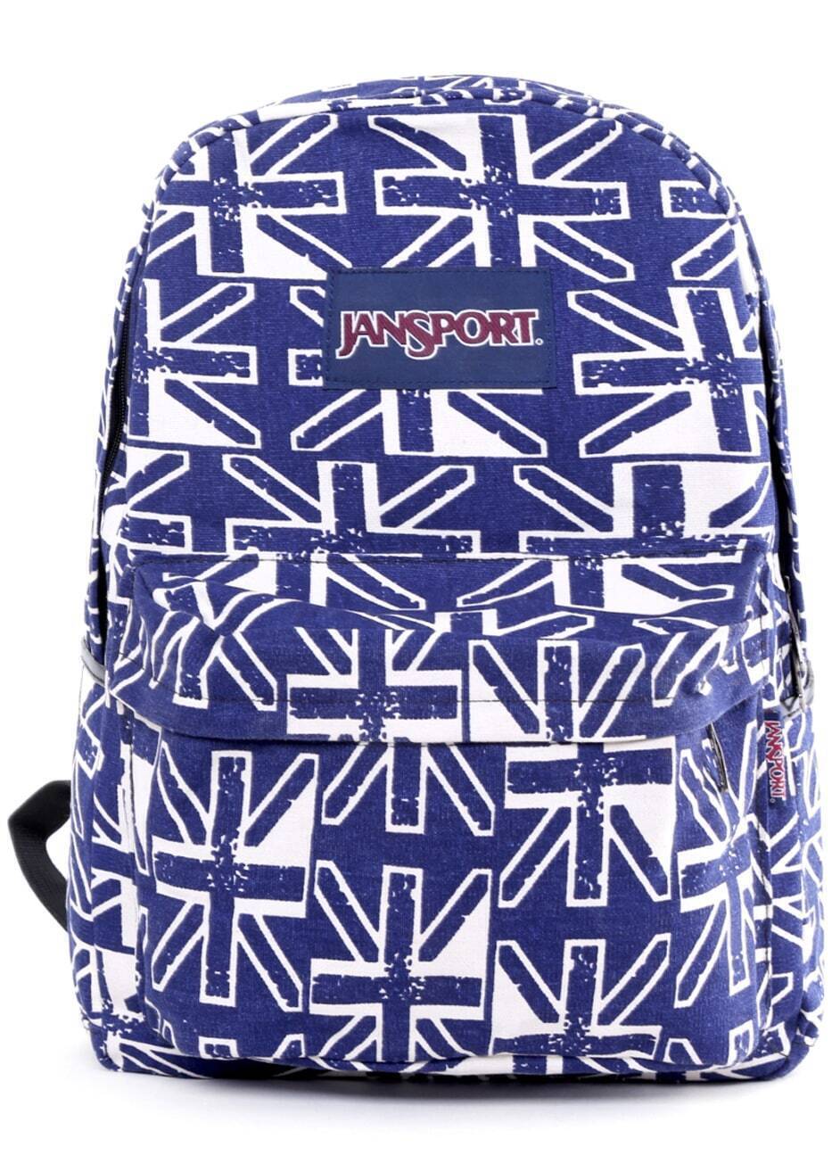Blue Union Jack Print BackpackFor Womenromwe