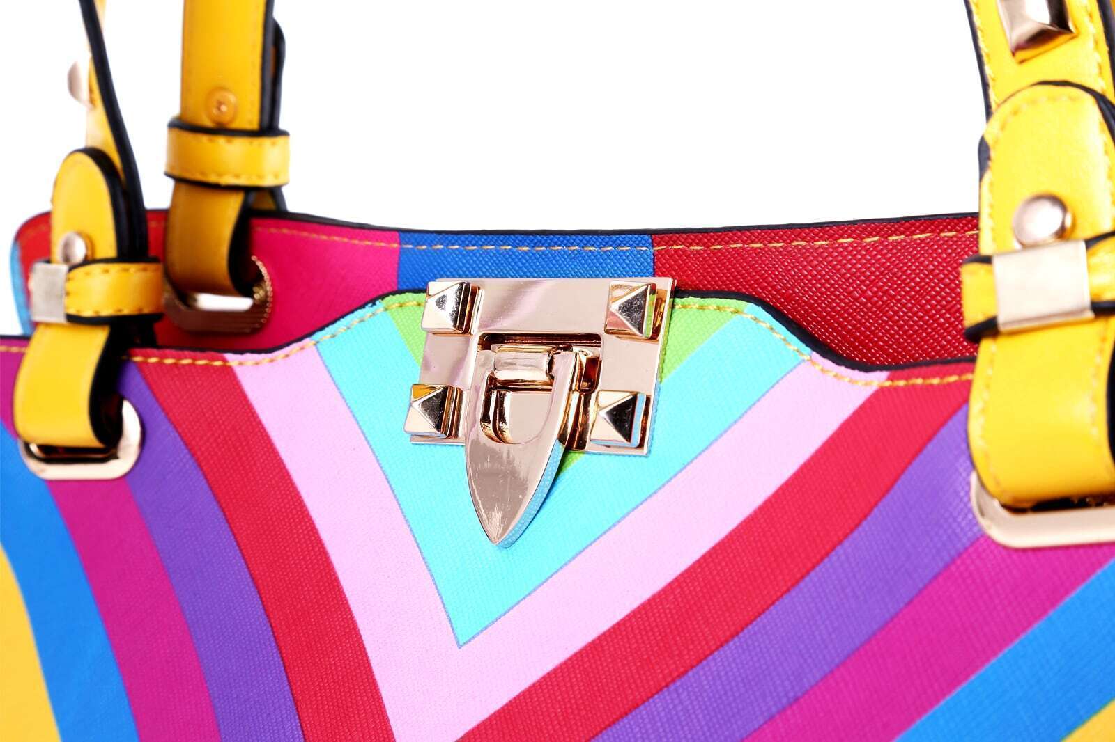 Multicolor With Rivet Buckle Shoulder BagFor Womenromwe