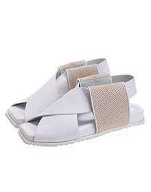 white square toe flats