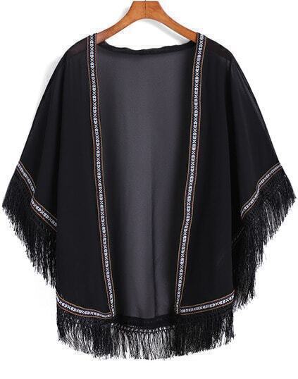 With Tassel Chiffon Kimono pictures