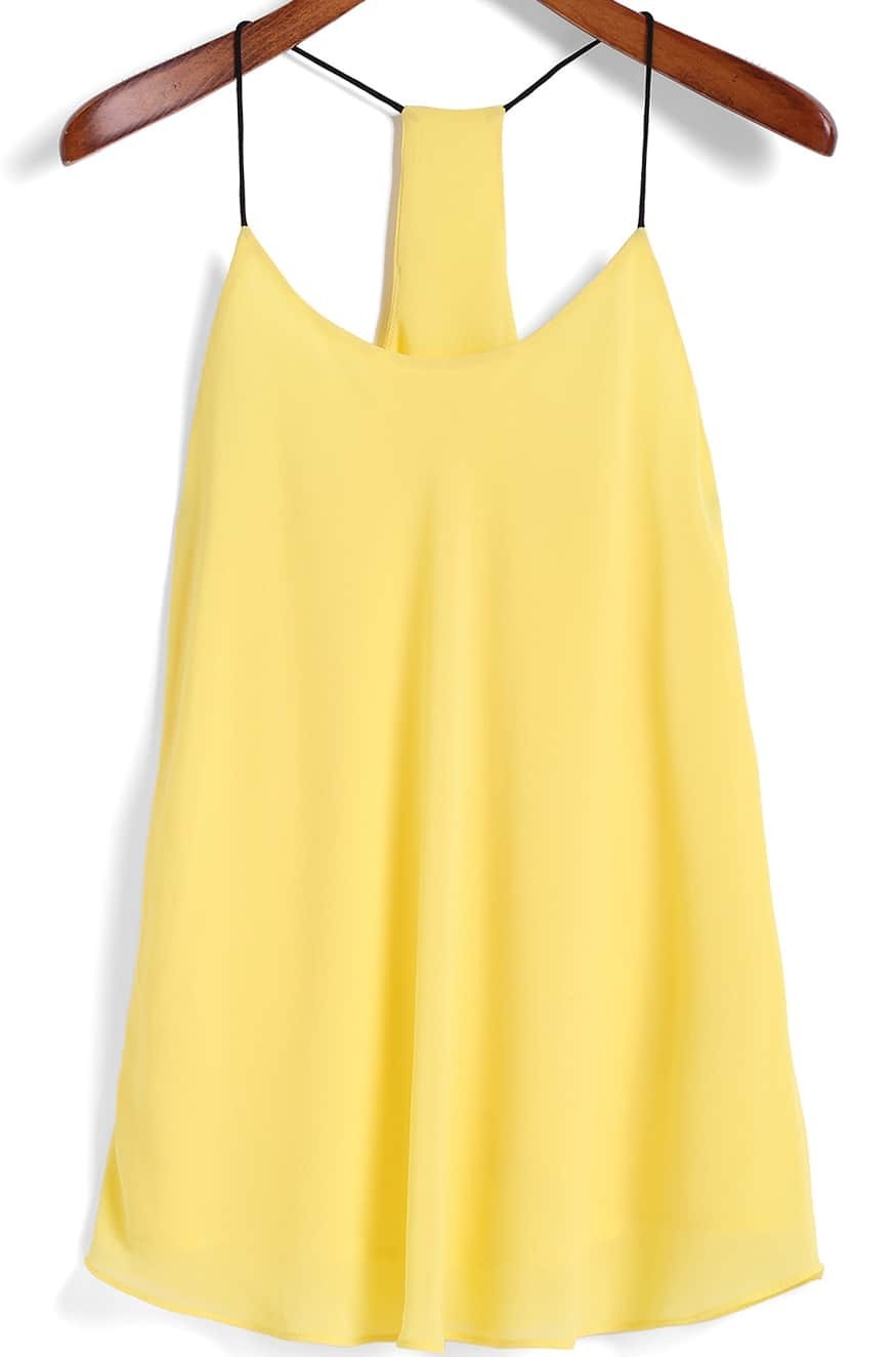 yellow cami vest
