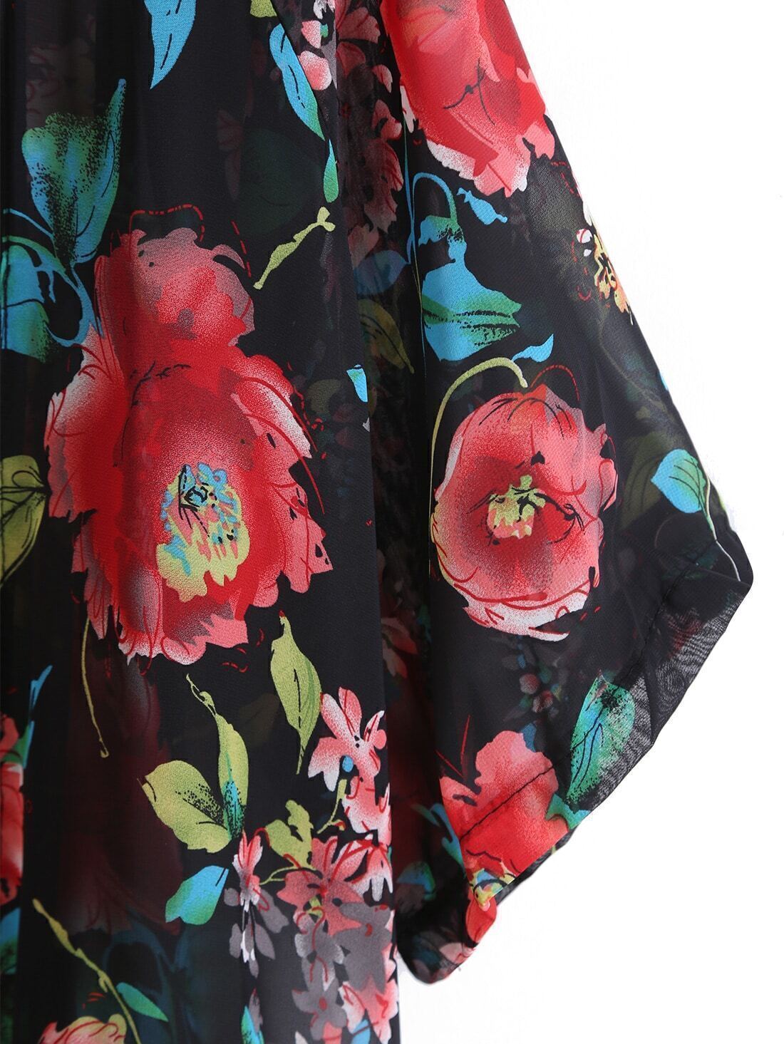 With Tassel Florals Loose KimonoFor Womenromwe