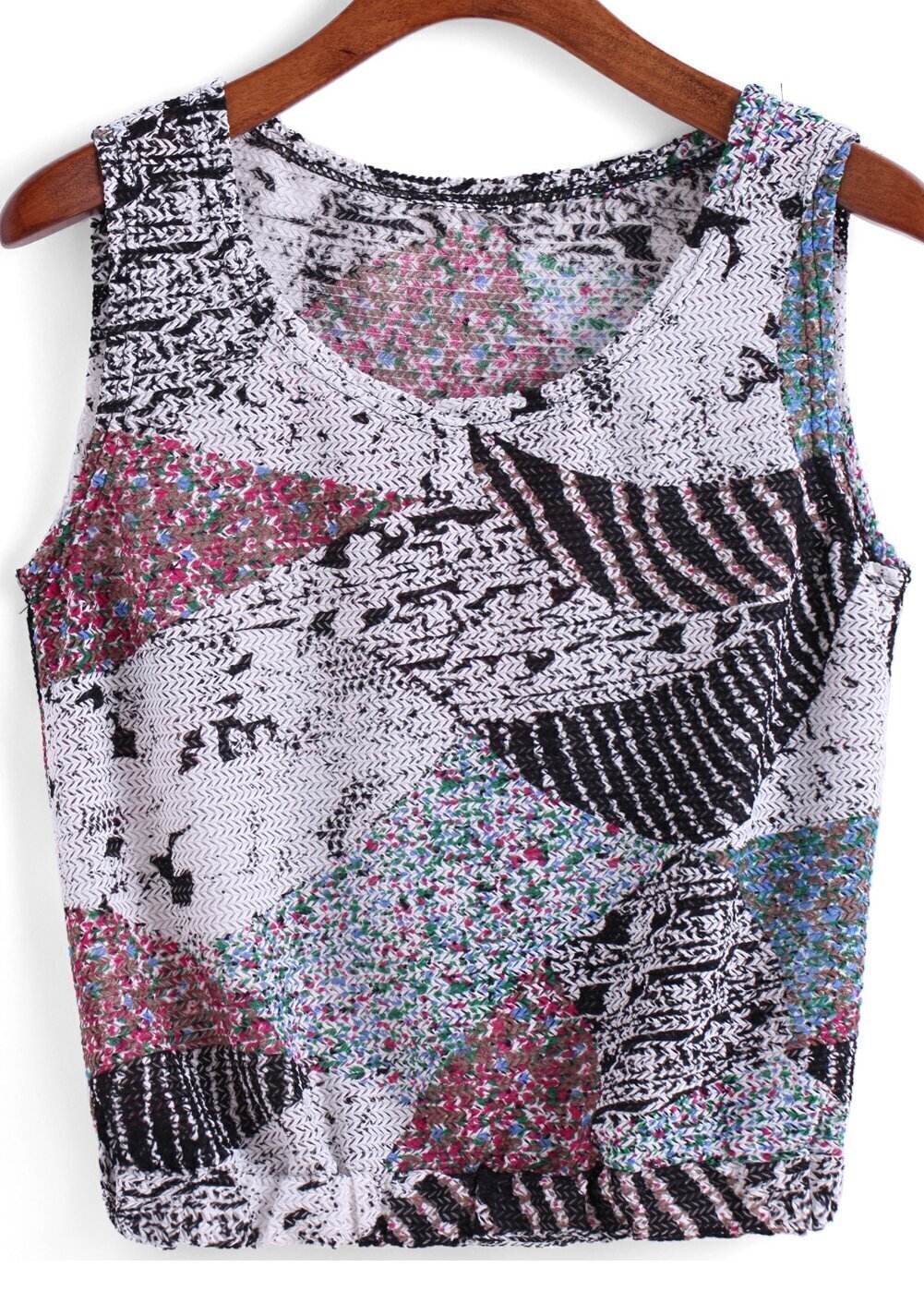 Abstract Print Tank TopFor Womenromwe
