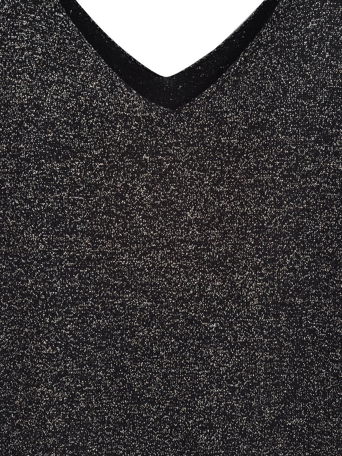 V Neck Knit Black Tank TopFor Womenromwe