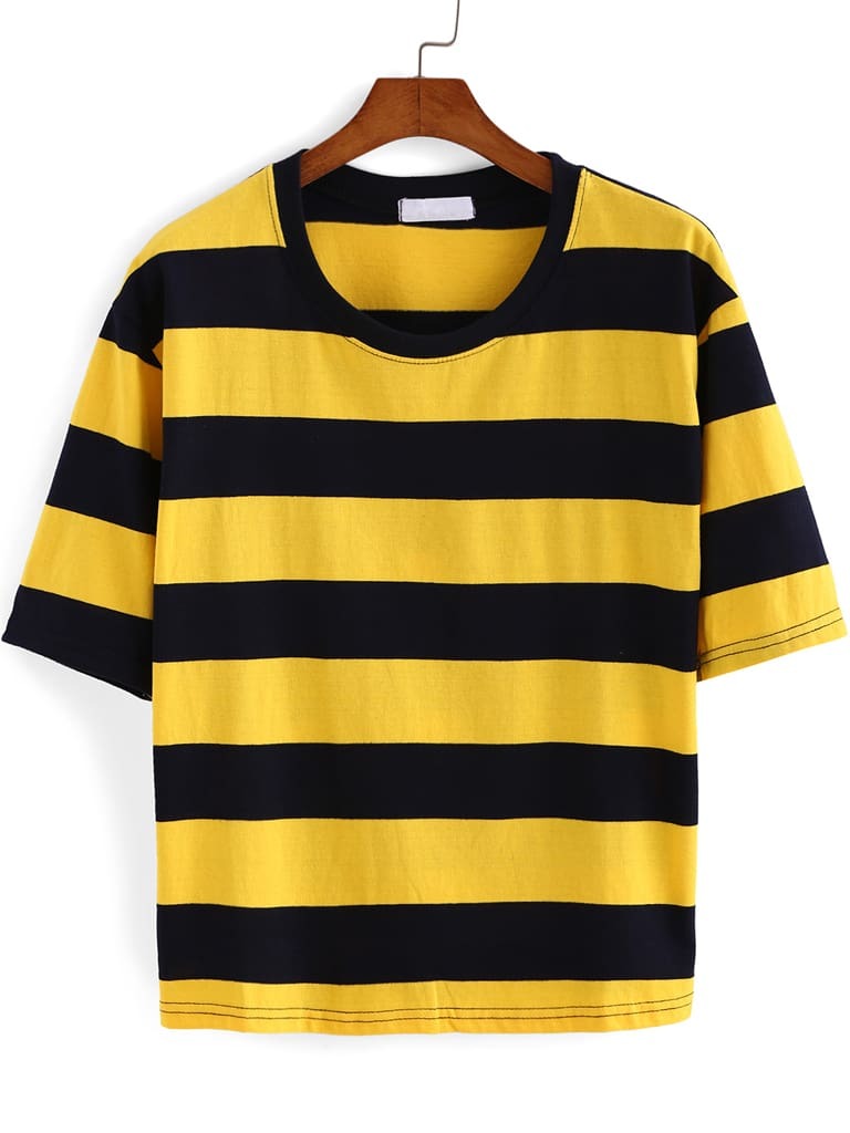 cartoon characters with yellow and black striped shirts