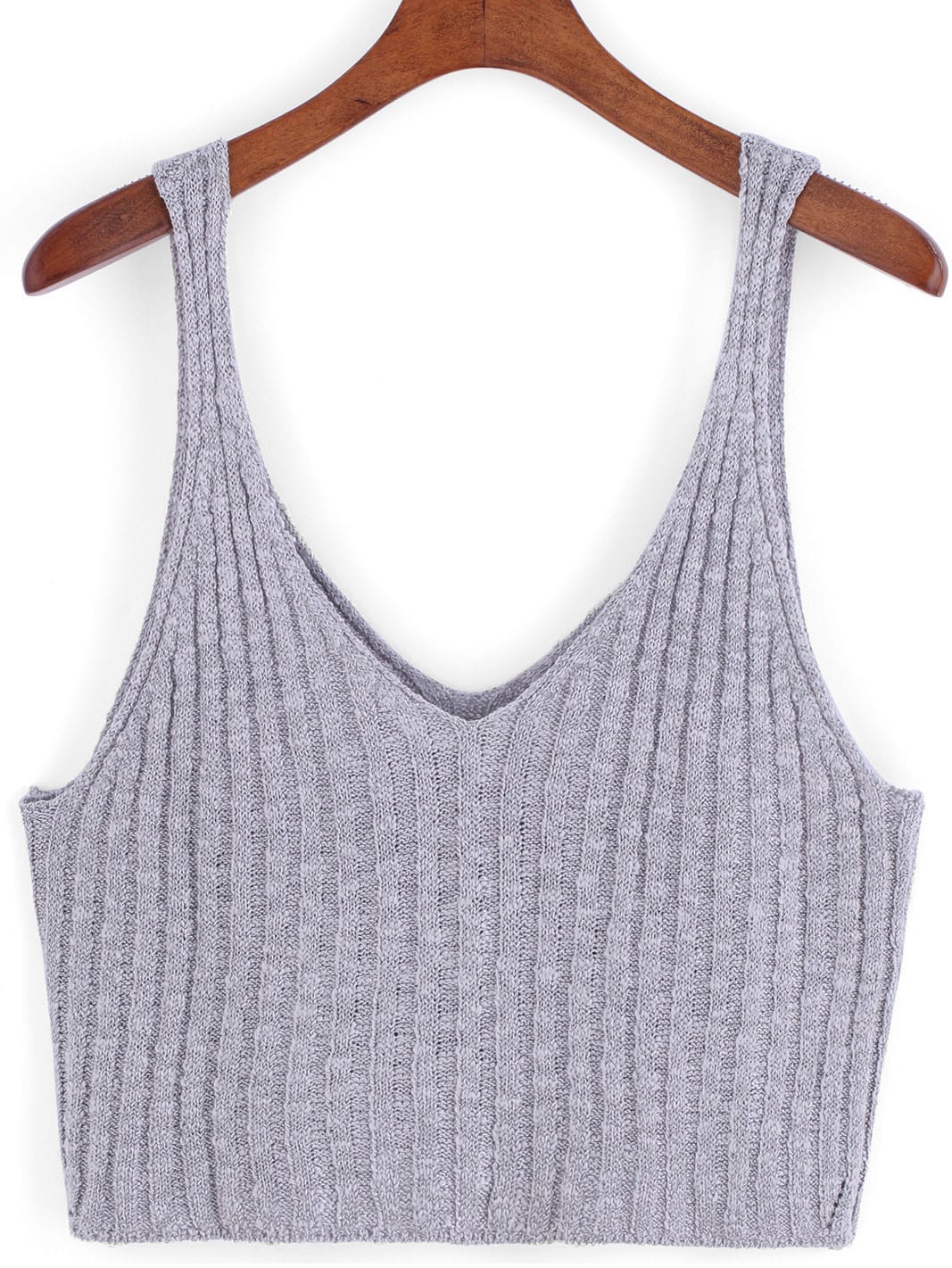 Knit Grey Cami TopFor Womenromwe
