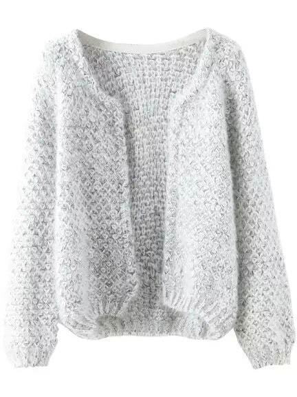 Long Sleeve Mohair Grey Coat Long Sleeve Mohair Grey Coat